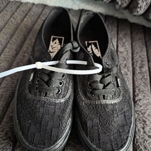 Vans Black Lace-Up Sneakers